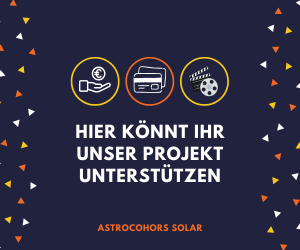 ASTROCOHORS SOLAR PROJEKT UNTERSTÜTZEN